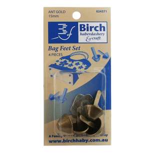 Birch 15 mm Bag Feet Gold 15 mm