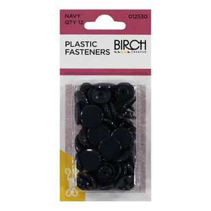 Birch Plastic Fasteners 12 Pack Navy