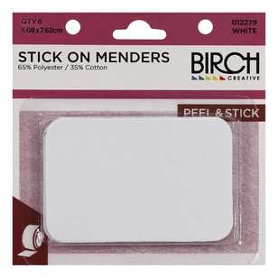 Birch Stick On Menders White