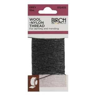 Birch Wool & Nylon Mending Thread Grey 10 m