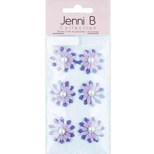 Jenni B Flower With Pearl Stickers Purple