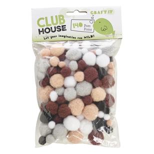 Club House Mixed Pom Poms Animal