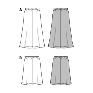 Burda 6818 Women's Skirt Pattern White 10 - 28