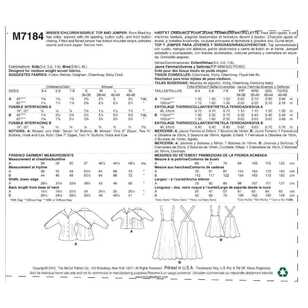 McCall's Pattern M7184 Top & Jumper