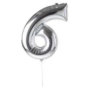 Artwrap Miniloon Number 0 Foil Balloon Silver 35.5 cm