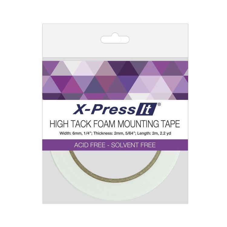 X-Press It 2 m High Tack Foam Tape White 6 mm