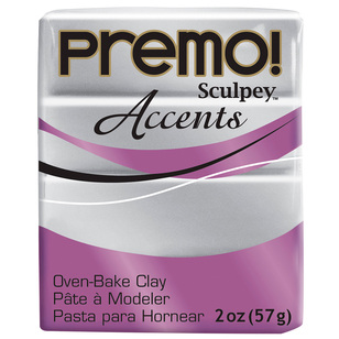 Scupley Premo Oven Bake Clay Silver 56 g