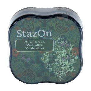 Tsukineko Stazon Midi Ink Pad Olive Green