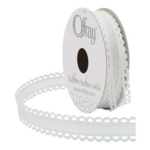 Offray Options Ribbon White 15 mm x 2.7 m