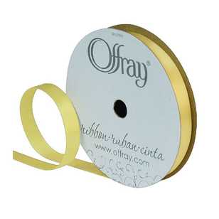 Offray Single Face Satin Ribbon Baby Maize