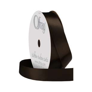 Offray Single Face Satin Ribbon Brown