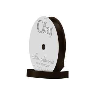 Offray Single Face Satin Ribbon Brown