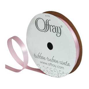 Offray Single Face Satin Ribbon Light Pink