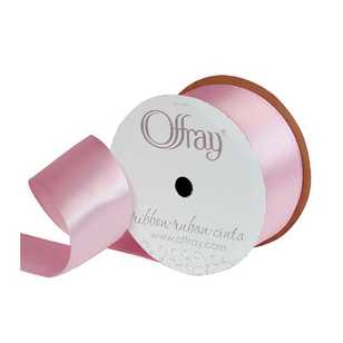 Offray Single Face Satin Ribbon Light Pink