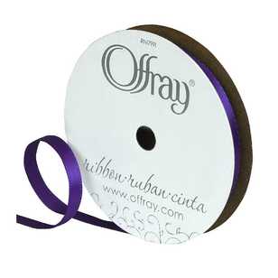 Offray Single Face Satin Ribbon Regal Purple