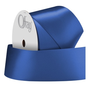 Offray Single Face Satin Ribbon Royal Blue