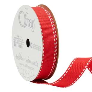 Offray Side Saddle Ribbon Red 15 mm x 2.7 m