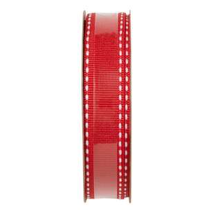 Offray Side Saddle Ribbon Red 15 mm x 2.7 m