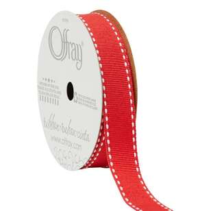 Offray Side Saddle Ribbon Red 15 mm x 2.7 m