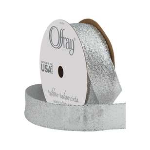 Offray Galena Ribbon Silver