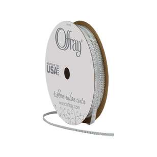 Offray Metallic Ribbon Silver 3 mm x 2.7 m