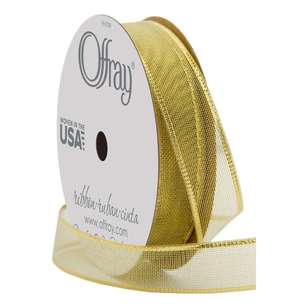 Offray Aria Ribbon Gold 15 mm x 3.6 m