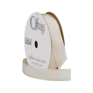 Offray Satin Saddle Ribbon Ivory 15 mm x 2.7 m