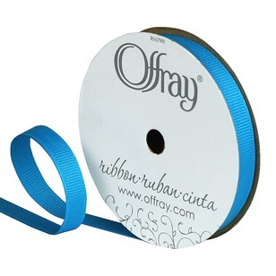 Offray Grosgrain Ribbon Island Blue 9 mm x 5.4 m