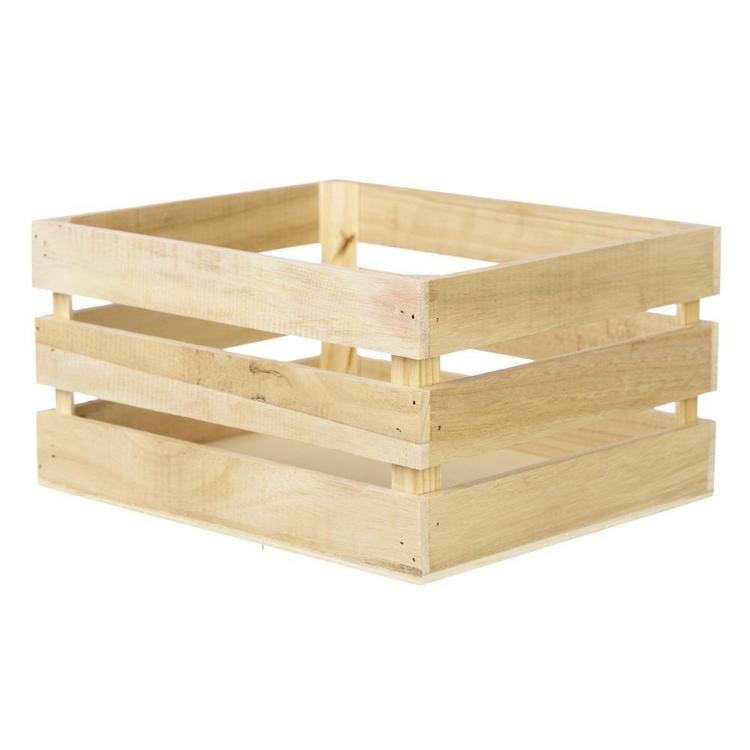 Francheville Wooden Crate Storage Box - Spotlight Boxes + Storage