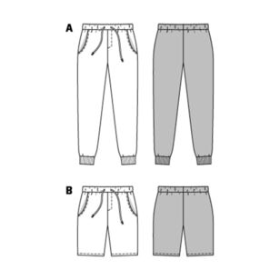 Burda 6719 Men's Jogging Pants Pattern White 36 - 46