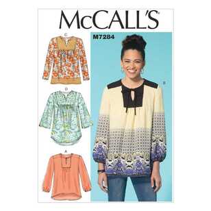McCall's Pattern M7284 Misses' Notch-Neck or Keyhole Tops
