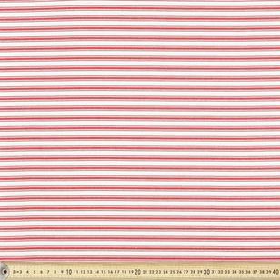 Davel Stripe Cotton Ticking Crimson 150 cm