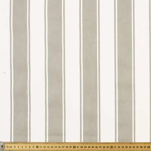 Stripe Cotton Canvas Cement 150 cm