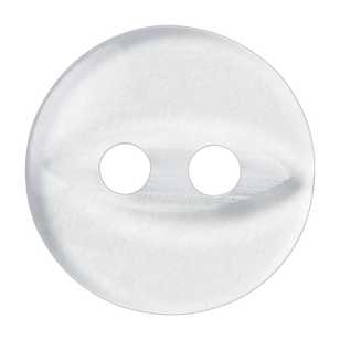 Hemline Fish Eye 2-Hole Eye Round 18 Button Clear 11 mm