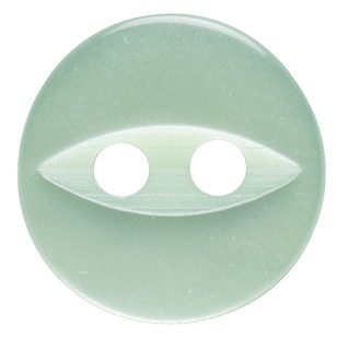 Hemline Fish Eye 2-Hole Eye Round 18 Button Lime Green 11 mm