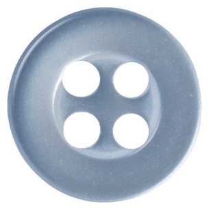 Hemline Basic 4-Hole Shirt 14 Button 14 Pack Baby Blue 9 mm