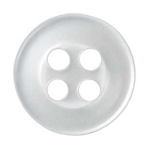 Hemline Basic 4-Hole Shirt 14 Button 14 Pack Clear 9 mm