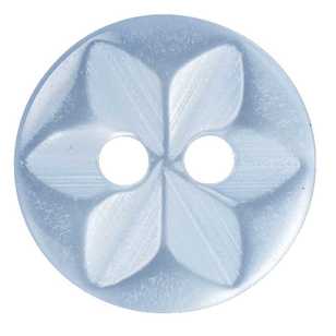 Hemline Jasminum Opaque Shank18 Button Baby Blue 11 mm