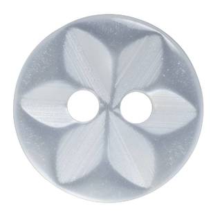 Hemline Jasminum Opaque Shank18 Button Clear 11 mm