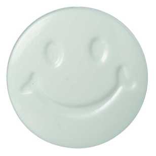 Hemline Subtle Smiley Face 24 Button Pale Green 15 mm
