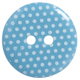 Hemline Micro Polka Dot 2-Hole 32 Button Aqua 20 mm