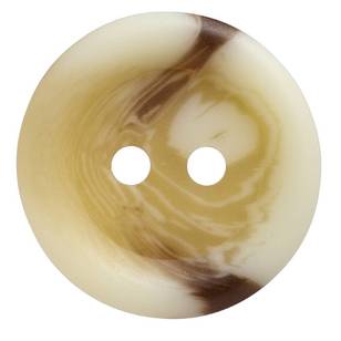 Hemline Marble Aran 30 Button Cream 19 mm