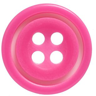 Hemline Layered Buttons 6 Pack Bright Pink 10 mm