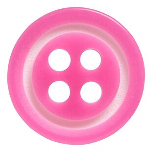 Hemline Layered Buttons 6 Pack Bright Pink 10 mm