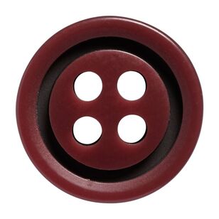 Hemline Layered Buttons 6 Pack Dark Brown 10 mm