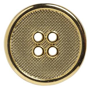 Hemline Metal 32 Button Bright Gold 20 mm