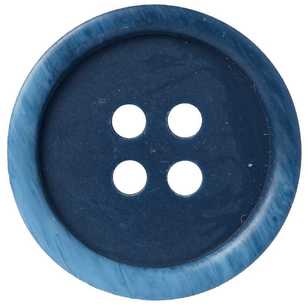 Hemline Basic Marble Rim 32 Button Mid Blue 20 mm