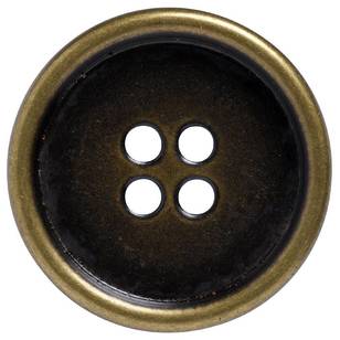 Hemline Suit Metal 4-Hole 40 Button Brass Gold 25 mm