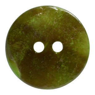 Hemline Shell Round 24 Button Lime Green 15 mm