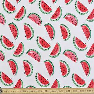 Montreux Watermelons Printed Drill White 112 cm